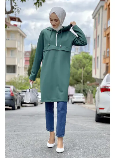 Moda Çizgi Desenli Tunik