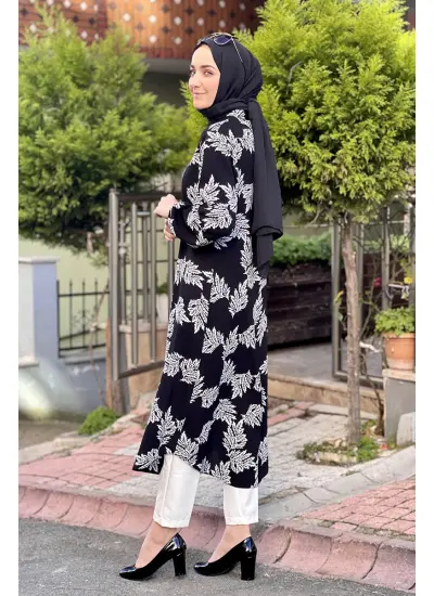 Moda Çizgi Desenli Tunik