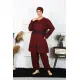 Büyük Beden Tesettür Mayo 7XL-8XL-9XL-10XL Bordo 55010