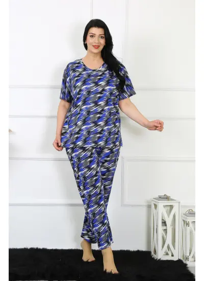 Kadın 5XL-6XL-7XL-8XL Büyük Beden Kısa Kol Pijama Takım 75010