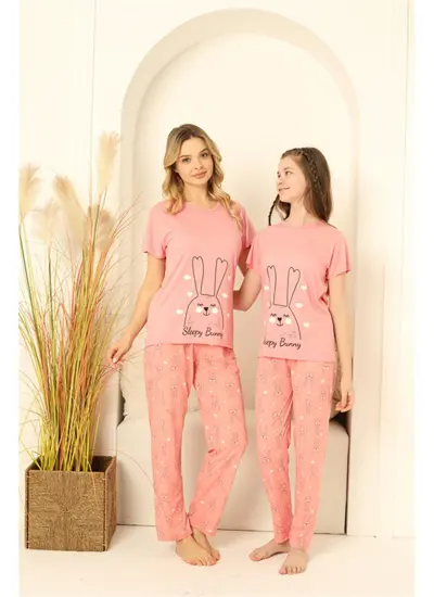 Moda Çizgi Anne Kız Aile Pijama Takım Ayrı Ayrı Satılır 50100