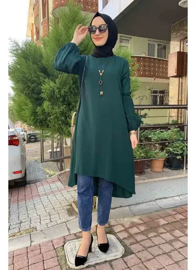 Moda Çizgi Desenli Tunik