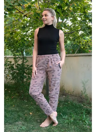 Kadın Welsoft Polar Tek Alt Pijama 210058