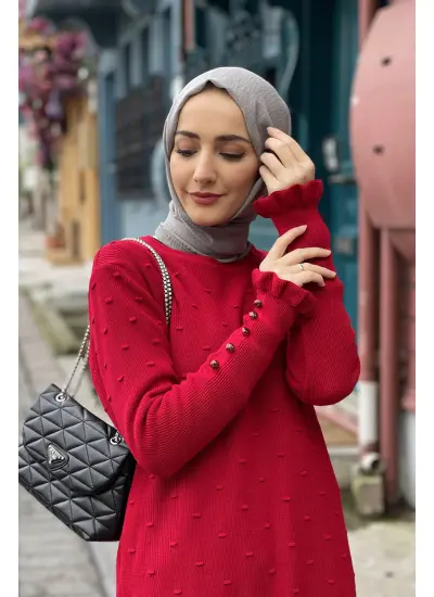 Moda Çizgi Triko Tunik