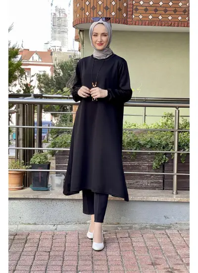 Moda Çizgi Desenli Tunik