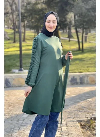 Moda Çizgi Desenli Tunik