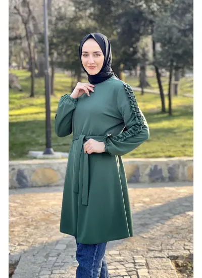 Moda Çizgi Desenli Tunik