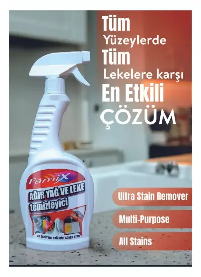 Ağır Yağ Leke Çıkarıcı Sprey Tüm Lekelere Karşı Etkili (SÜPER ETKİ) 750 ml