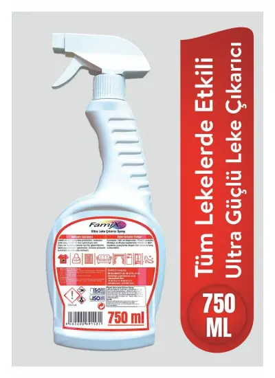 Tüm Lekelerde Etkili Pratik Ultra Leke Çıkarıcı Sprey 750 ml Tüm Lekelere Stop