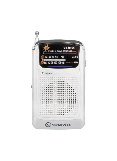 SONIVOX VS-R104 GÜMÜŞ RENK CEP TİPİ ANALOG FM RADYO