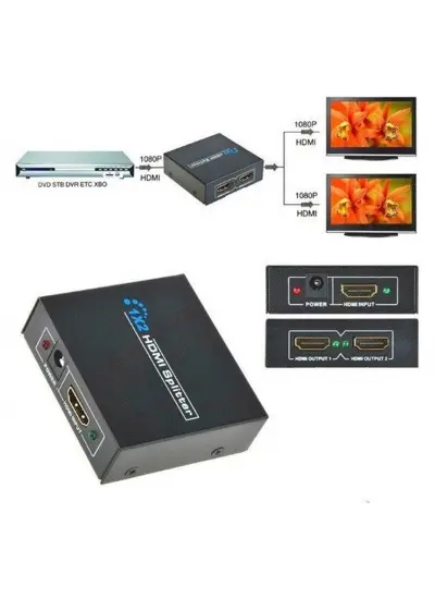 ROSE HDMI-102 1.4V 1080İ-1080P 3D 1X2 HDMI DAĞITICI ÇOKLAYICI SPLITTER