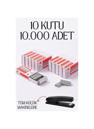 10 KUTU 10.000 Adet Küçük Zımba Teli