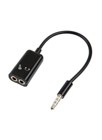 AUX 3.5MM STEREO TO MİKROFON KULAKLIK ÇEVİRİCİ 15CM SNOPY EK-7