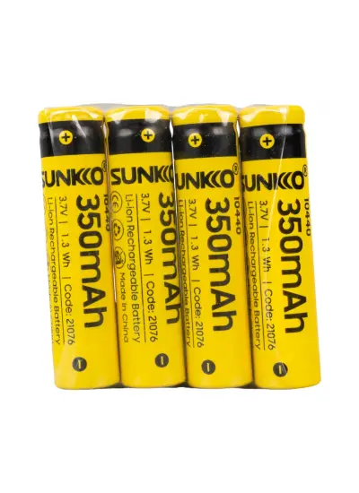 SUNKKO 3.7 VOLT 350 MAH 10440 ŞARJ EDİLEBİLİR PİL Tekli