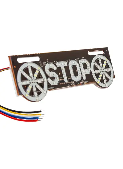 ELEKTRİKLİ İŞARET CİHAZI STOP YAZILI (220X70MM)