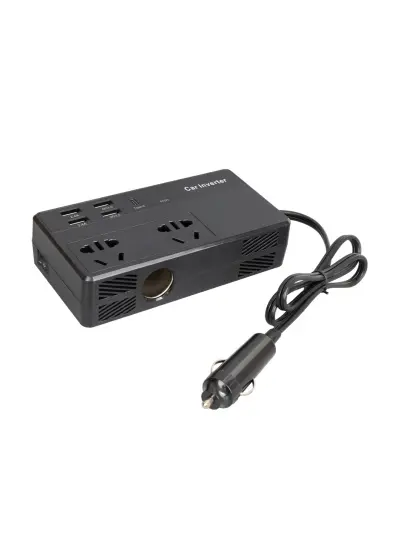 CZ02/12V-24V 12-24 VOLT 200 WATT 4 USB + TYPE-C GİRİŞLİ ARAÇ POWER INVERTER