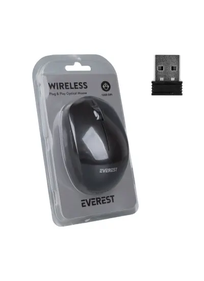 EVEREST SMW-88 USB 2.4GHZ SİYAH 1200 DPI KABLOSUZ MOUSE