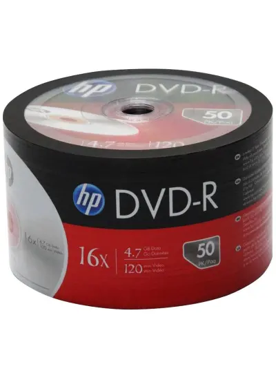 HP DME00070-3 DVD-R 4.7 GB 120 MİN 16X 50Lİ PAKET FİYAT