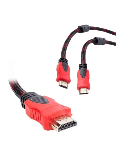 G-507A  1.5MT POŞETLİ ÖRGÜLÜ GOLD UÇLU HDMI KABLO