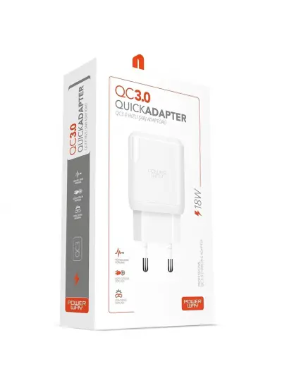 QC3 HIZLI 3000 MA 18W TÜM TELEFONLARA UYUMLU USB 3.0 ŞARJ KAFA SADE BAŞLIK ADAPTÖRÜ