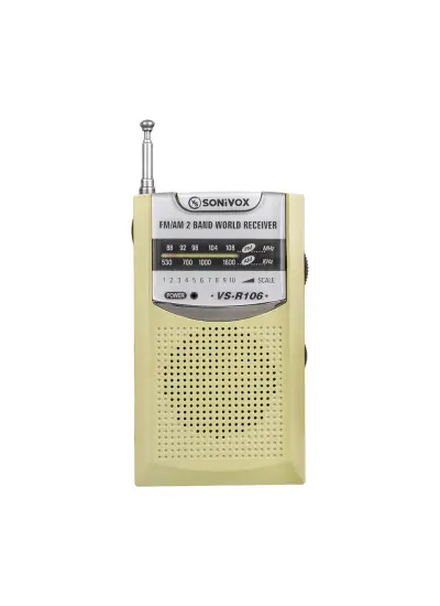 SONIVOX VS-R106 GOLD RENK CEP TİPİ ANALOG FM RADYO