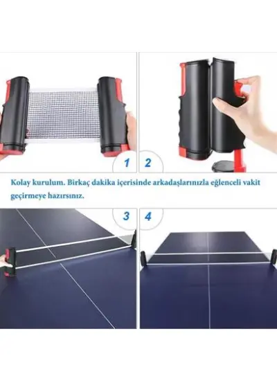 Teleskopik Taşınabilir Kaymaz Ping Pong Masa Tenisi Filesi Aparatı