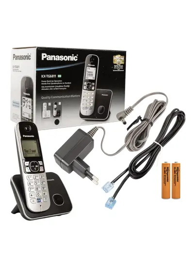 PANASONIC KX-TG6811 DECT SİYAH TELSİZ TELEFON