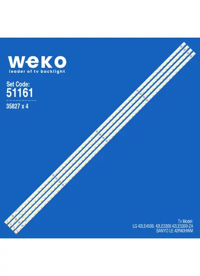 WKSET-6161 35827X4 42T09-05B - TT42T09006RXD6XXB0600992 4 ADET LED BAR