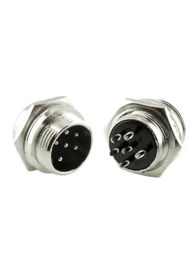 MAYK FİŞ ŞASE MIKE KONNEKTÖR 6PIN 16MM ERKEK