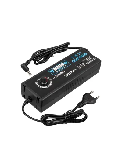 PM-22381 3 VOLT - 24 VOLT - 5 AMPER 5.5*2.5 UÇLU KADEMELİ ADAPTÖR