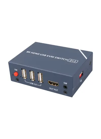 PM-11777 8K HDMI USB KVM SWITCH 2X1