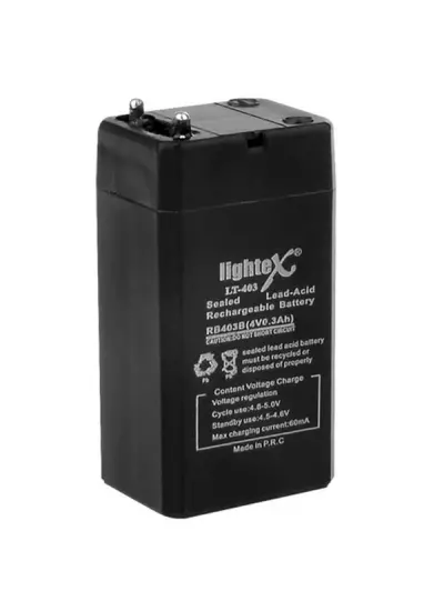 LIGHTEX LT-403 4 VOLT - 0.3 AMPER AKÜ