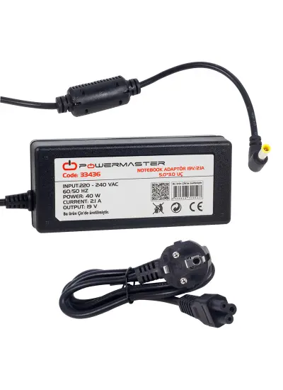 PM-33436 19 VOLT - 2.1 AMPER 5.0*3.0 UÇLU SAMSUNG NOTEBOOK ADAPTÖR