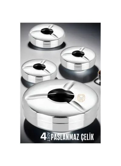 4 lü Set Çelik Küllük Vercher Design