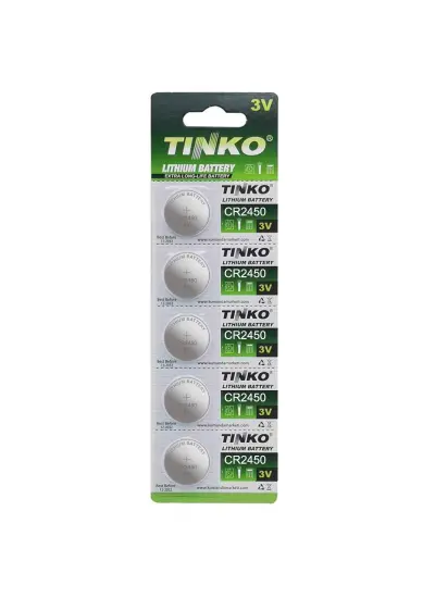 TİNKO Pil Düğme 2450 3V 5Li Paket