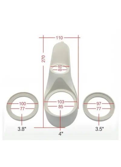 XYP-POD2 3.5 - 3.8 - 4 TWEETER MONTAJ YUVASI 1 ÇİFT (PLASTİK)