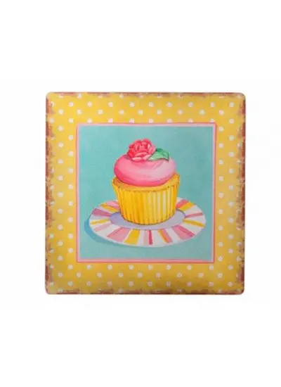 Decotown Duvar Panosu 40*40 Cup Cake Muffin Motifli Duvar Süsü