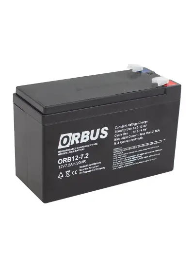 ORB12-7.2 12 VOLT - 7.2 AMPER UPSLER İÇİN AKÜ (150 X 65 X 90 MM)