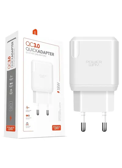 QC3 HIZLI 3000 MA 18W TÜM TELEFONLARA UYUMLU USB 3.0 ŞARJ KAFA SADE BAŞLIK ADAPTÖRÜ