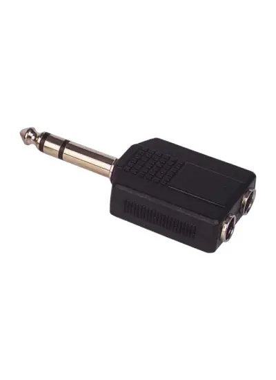 6.3 MM STEREO ERKEK/6.3 MM STEREO DİŞİX2 ÇEVİRİCİ JACK