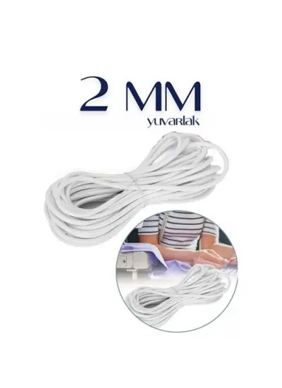 40 METRE Bel Paça Giysi Lastiği 2 mm 716720 Toptan Paket