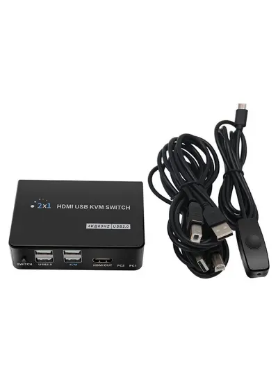 PM-11789 4K HDMI USB KVM SWITCH 2X1