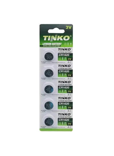 TİNKO Pil Düğme 1620 3V 5Li Paket