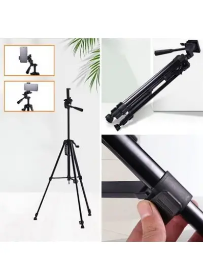 Telefon ve Fotoğraf Makinası Takılabilen Bluetooth Kumandalı 146 cm Tripod