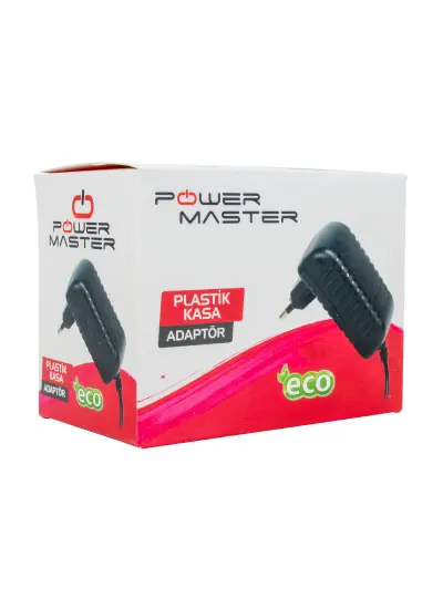 PM-620 18 VOLT - 1 AMPER 3.5*1.35 UÇLU PLASTİK KASA PRİZ TİPİ ADAPTÖR