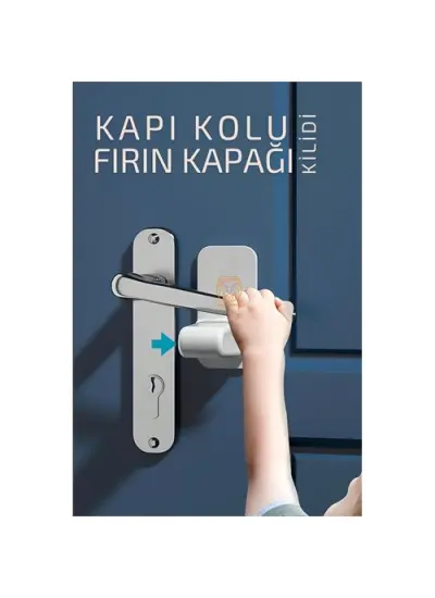 Çocuklara Kapı Kolu ve Fırın Kapağı Güvenlik Kilidi