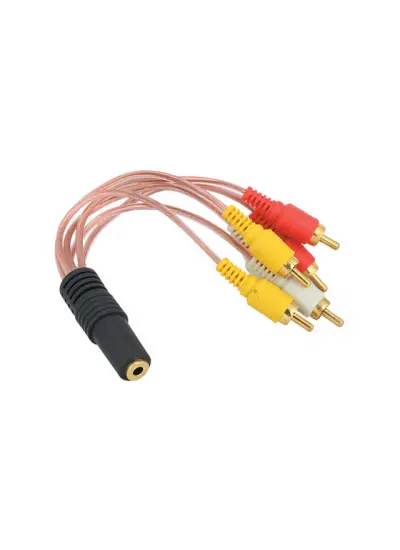 3.5 MM STEREO DİŞİ / 6 RCA ERKEK 5+1 KABLO