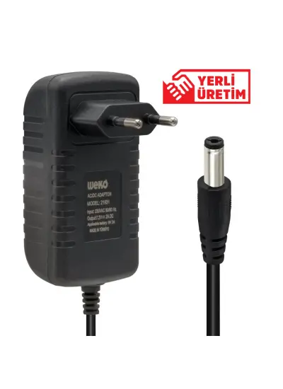 7.2 VOLT - 2 AMPER 5.5*2.5 UÇLU LEDLİ YERLİ ÜRETİM AKÜ ŞARJ CİHAZI (OUT:6V-2A)