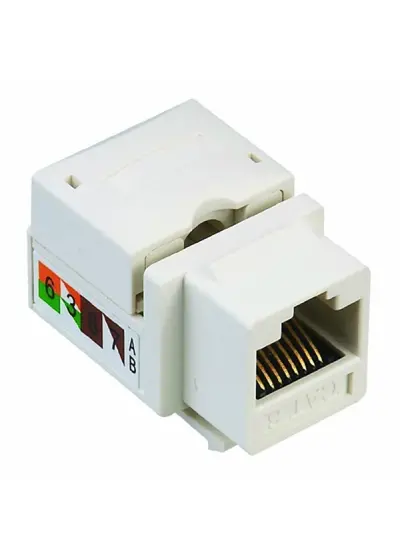 RJ 45 ŞASE 8P8C UTP CAT6  90 DERECE KEYSTONE JACK