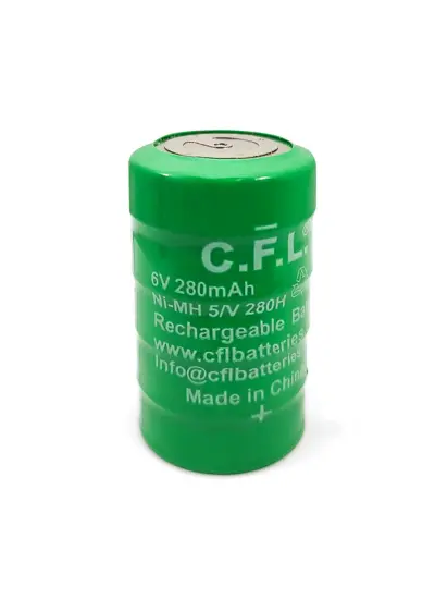 CFL Şarjlı Gırtlak Buton Pili 6 Volt 280 Mah Ni-Mh